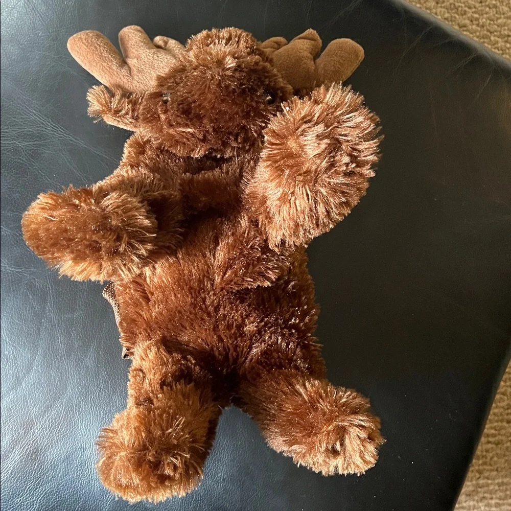 Brown Plush stuffed moose purse